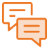 Icon illustration of chat bubbles